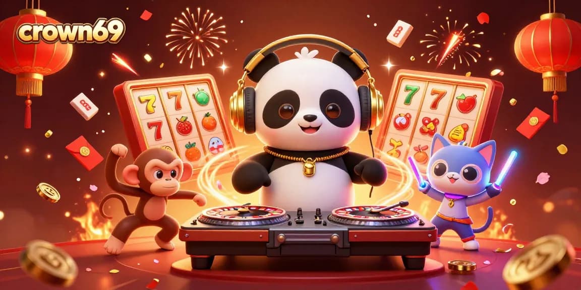 Experience the excitement of crown69 with vibrant casino-themed characters and dazzling visuals.