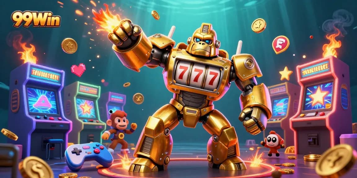 Win big with immersive gaming at 99Win, featuring dynamic casino elements and vibrant visuals.