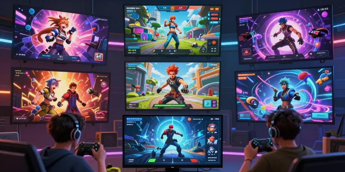 Engaging scene depicting players enjoying xxx games in a colorful digital landscape, showcasing diverse characters and gameplay elements.