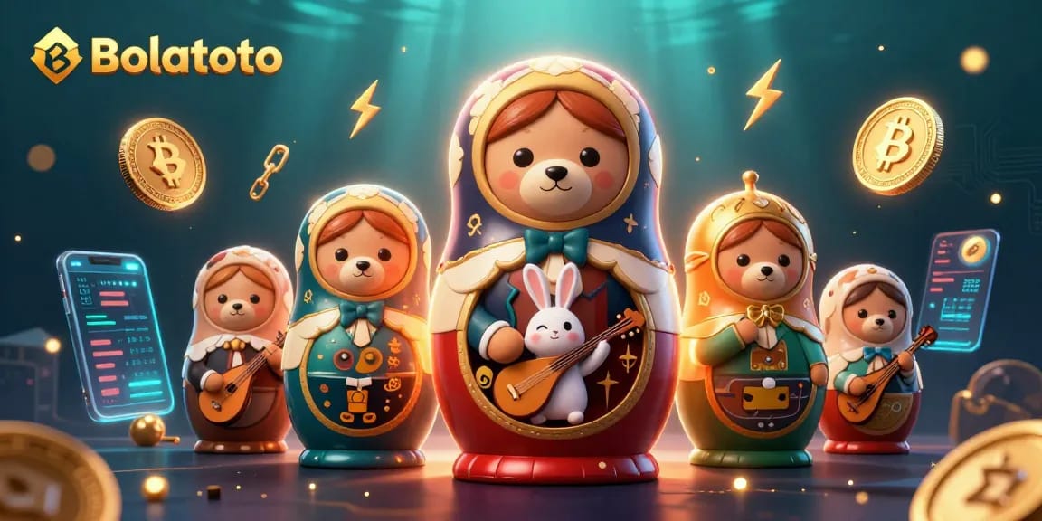 Engage with Bolatoto's vibrant gaming world through this rich 3D casino scene.