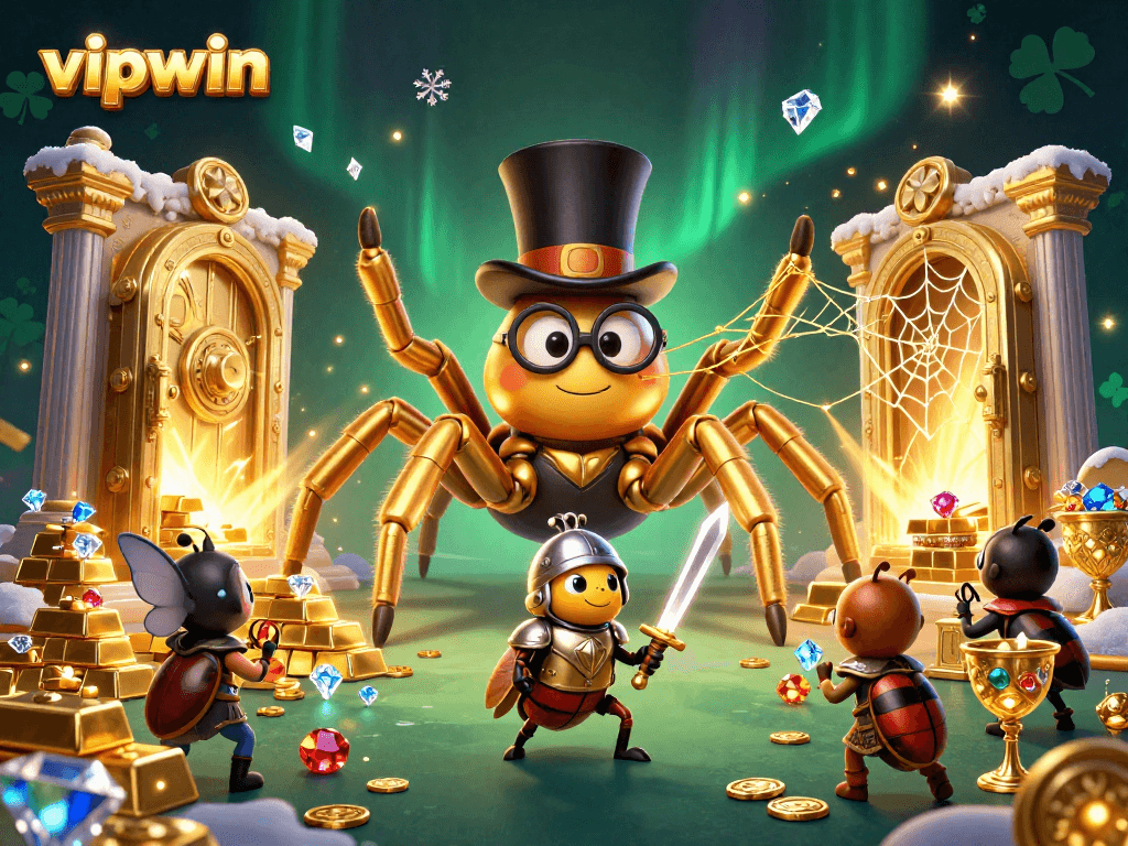 Experience thrilling gameplay at vipwin with captivating casino adventures in a dazzling 3D illustration.