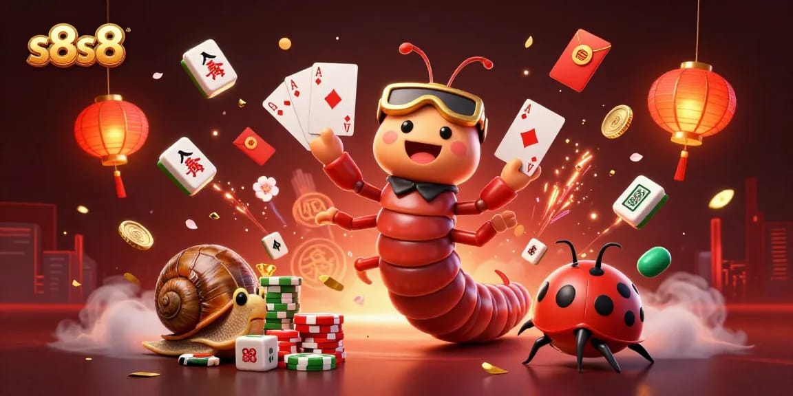 S8S8 casino illustration with vivid gameplay elements showcasing vibrant characters and dynamic action