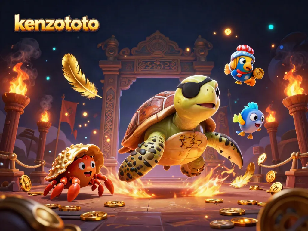 Engage with kenzototo in a thrilling underwater treasure hunt accompanied by vibrant sea creatures.