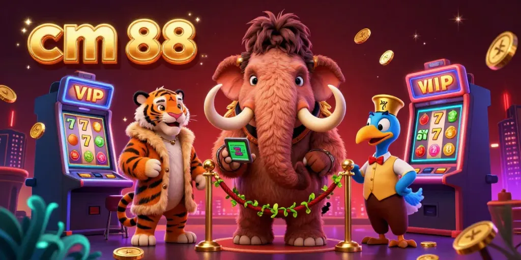 Check IDs at cm 88 casino entrance with a mammoth bouncer and saber-tooth tiger VIP guest.