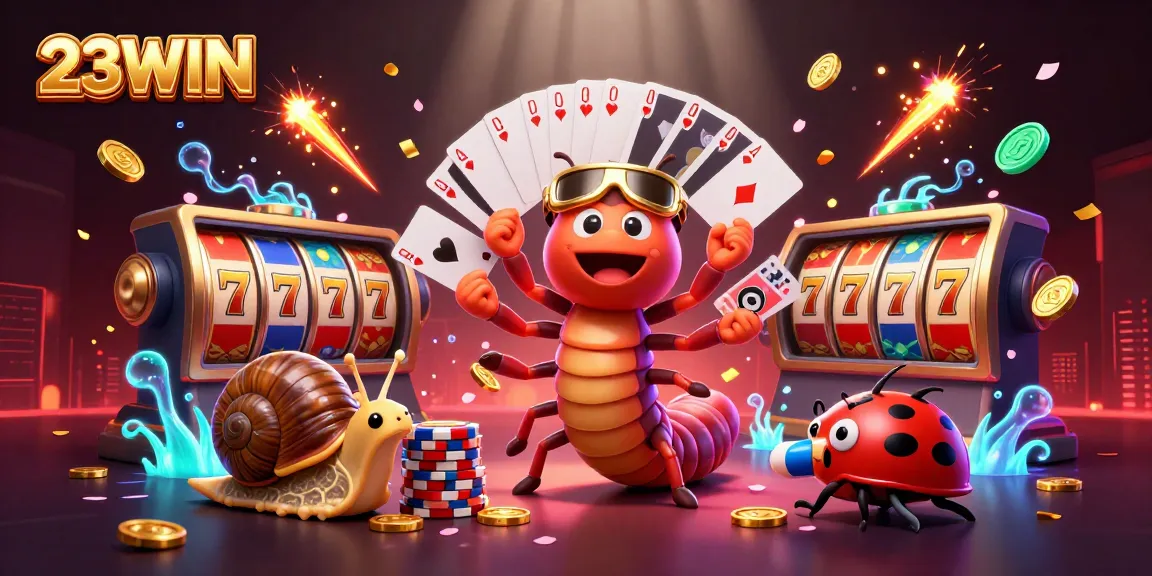 Experience excitement with 23WIN's dynamic slot games, featuring vibrant 3D characters and festive elements.