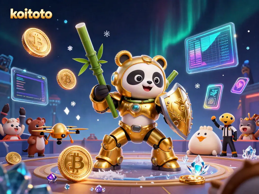 Koitoto menghadirkan pengalaman bermain slot gacor dengan robot tempur panda emas dalam arena yang meriah.