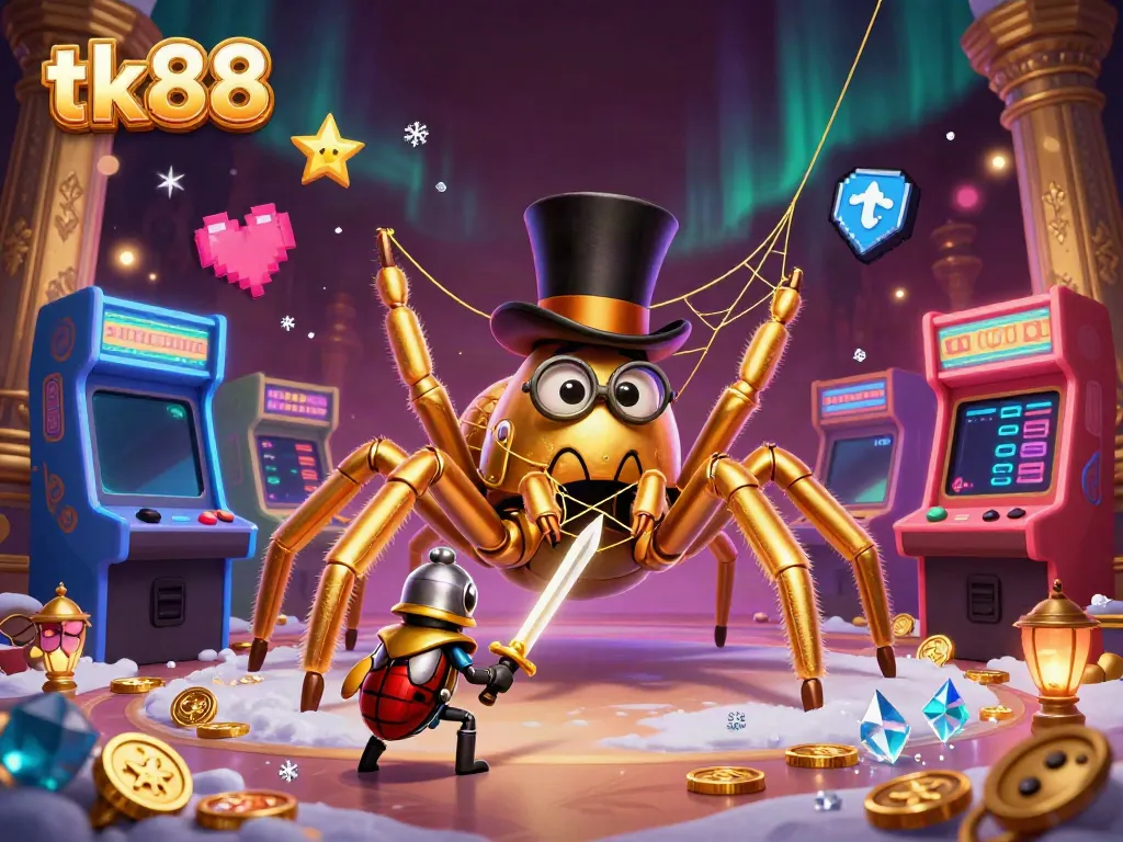 Engage in vibrant tk88 casino adventures with unique characters, interactive elements, and colorful gaming aesthetics.