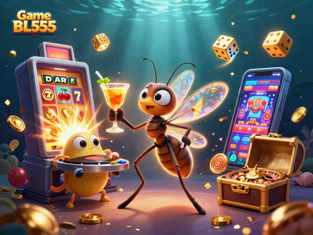 Experience thrilling gameplay at Game BL555 with vibrant casino visuals and jackpot excitement.