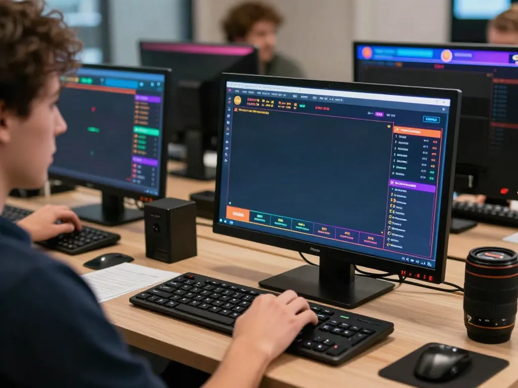 Pengguna aktif di platform taruhan online ngawitoto, menunjukkan interaksi langsung dengan taruhan yang terlihat di layar yang cerah.