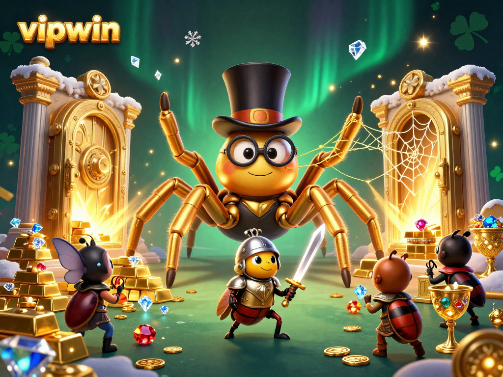 Experience thrilling gameplay at vipwin with captivating casino adventures in a dazzling 3D illustration.
