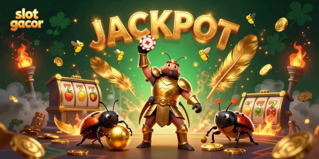 Menangkan slot gacor dengan ilustrasi 3D lucu dari karakter pengusung chip poker yang beraksi.