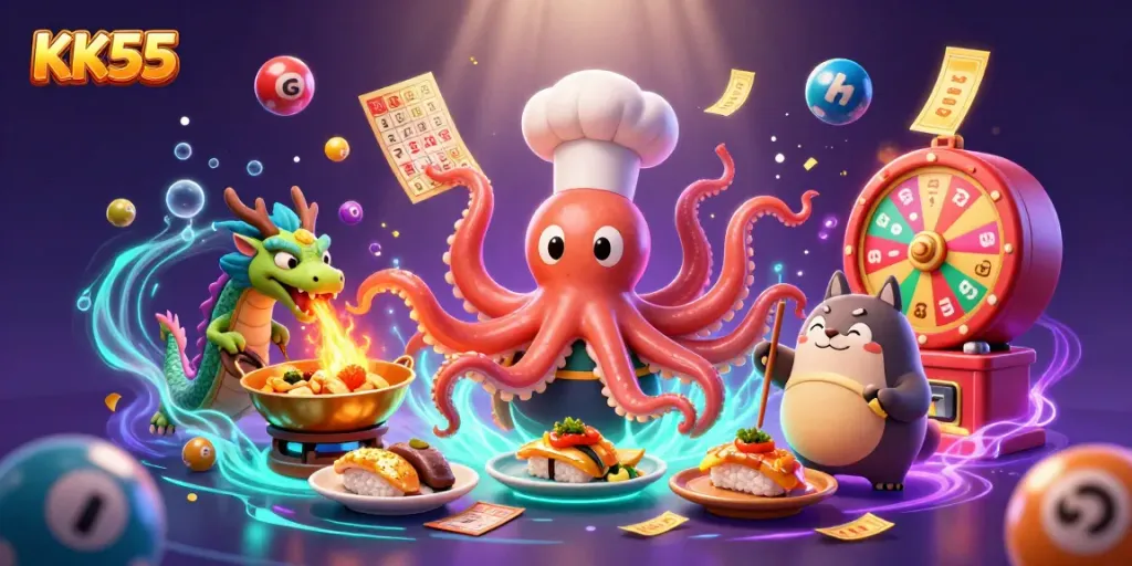 Engage in winning strategies with KK55 for the best online gaming experience, showcasing dynamic elements of excitement.