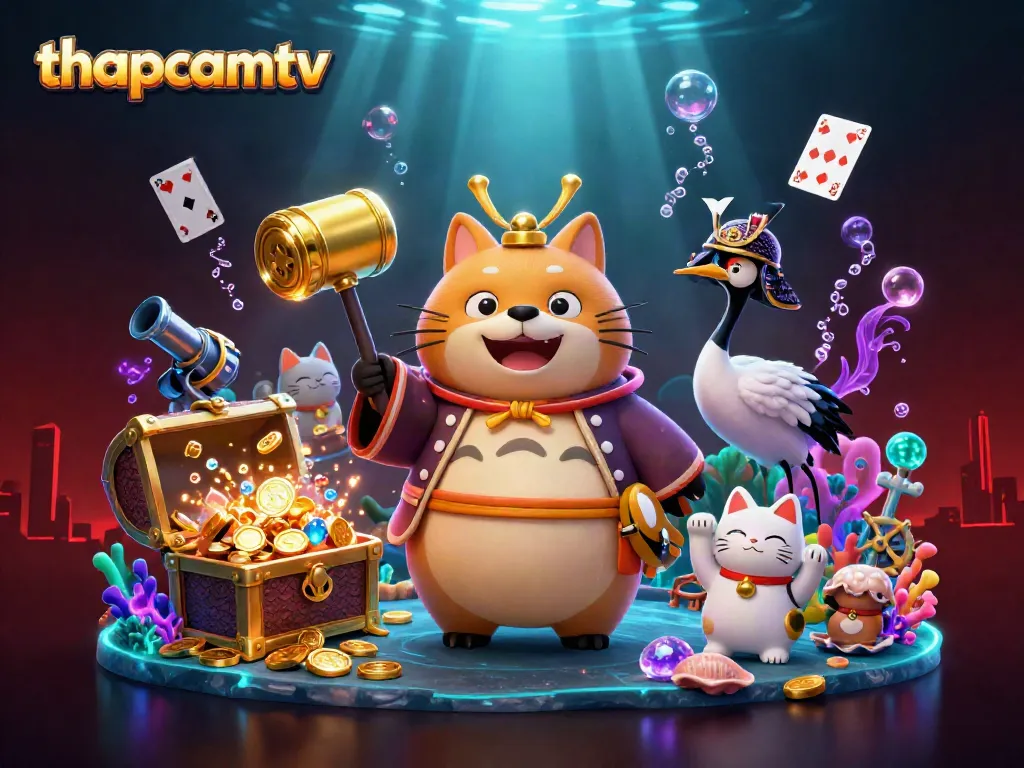 Experience the thrill of live play with thapcamtv featuring dynamic casino gaming elements and vibrant characters.