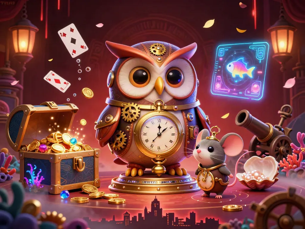 Experience the excitement of TR88 with animated casino elements and a vibrant steampunk aesthetic.
