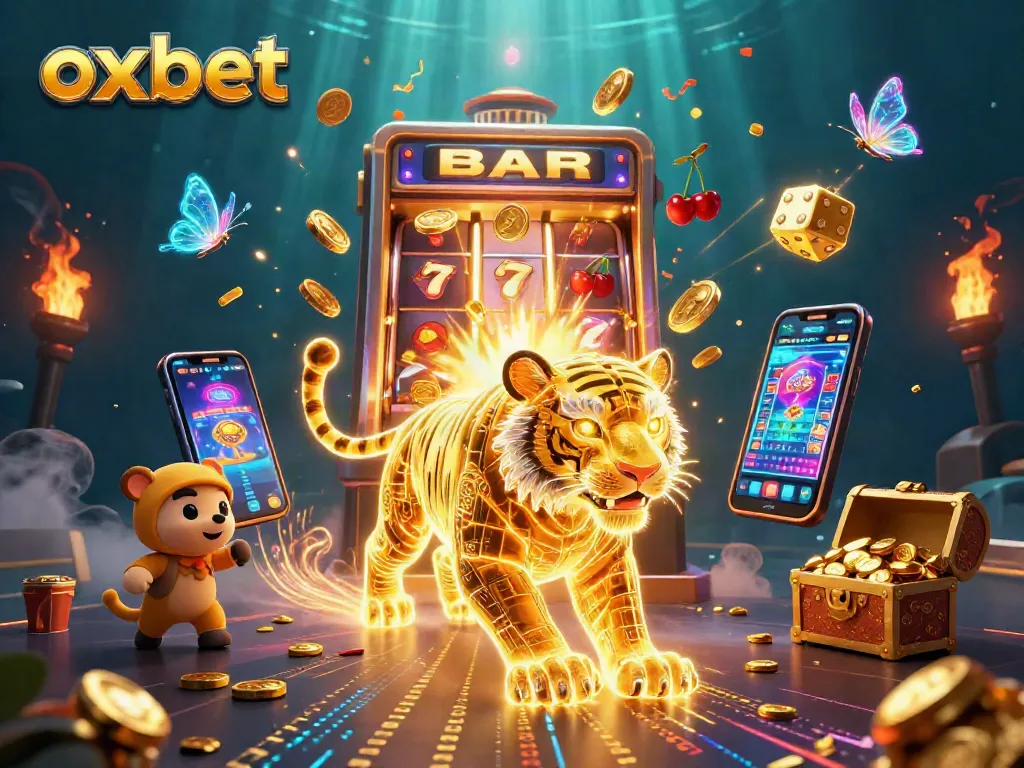 Experience the thrill of winning at oxbet with a vibrant digital casino scene filled with jackpots and gaming elements.