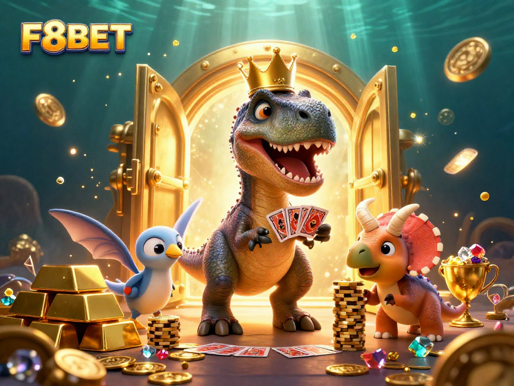 Engage in exciting gameplay at F8BET with dynamic card shuffling and golden chips stacking.