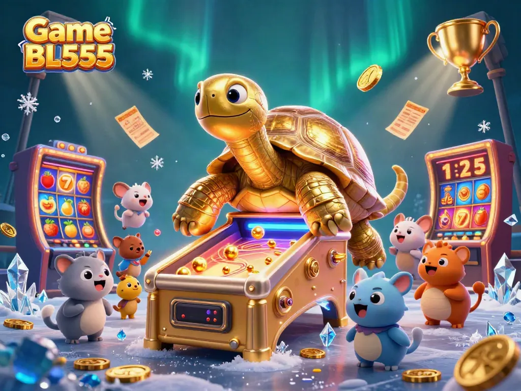Join the excitement of Game BL555 in a dynamic 3D casino adventure with vibrant elements.