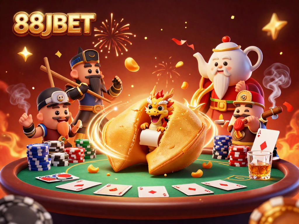 Experience thrilling wins at 88JBET with a vibrant scene of poker and fortune.