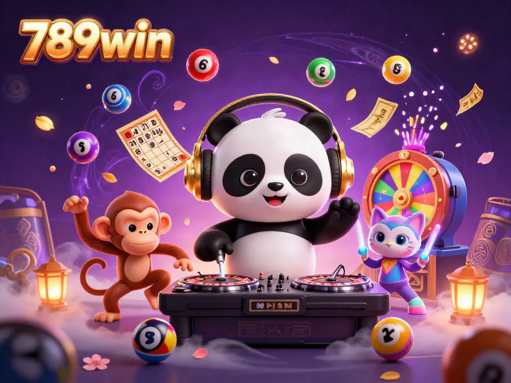 Experience the excitement of 789win with vibrant lottery games and animated characters!