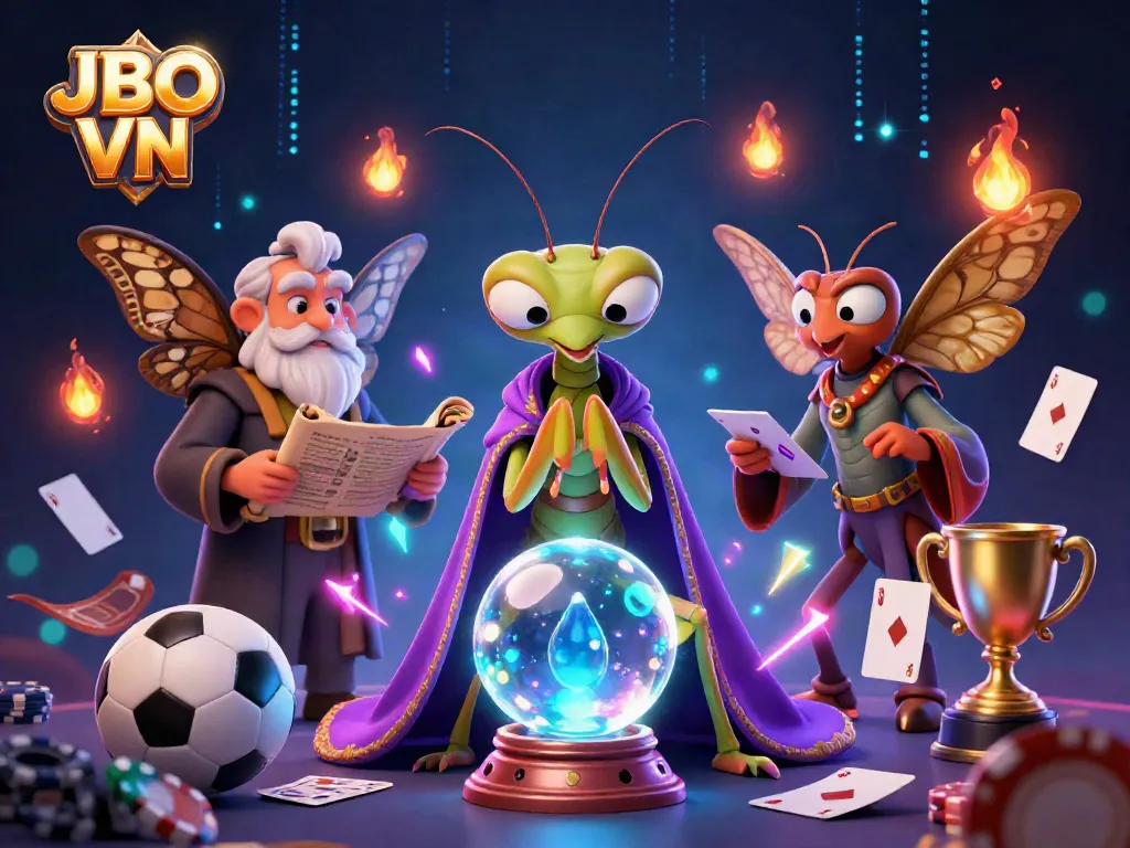 Engage with JBO VN's thrilling sports betting experience through a mystical 3D casino scene.