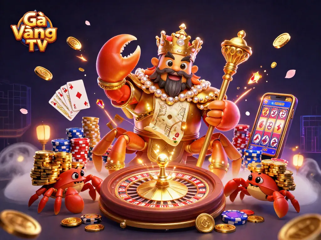 Experience Gà Vàng TV with a vibrant 3D representation of its gaming excitement and immersive visuals.