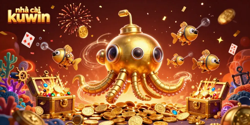 Engage with nhà cái kuwin's thrilling games amidst treasures and festive visuals.