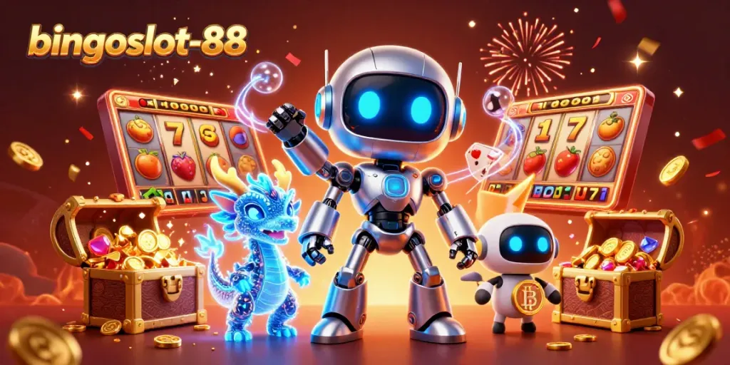 Bermain dengan bingoslot-88 dan menikmati kombinasi slot, robot futuristik, dan harta karun yang mengagumkan.
