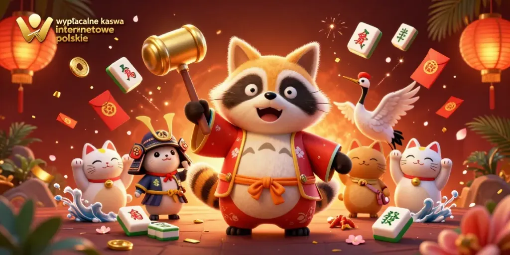 Experience the thrill of wypłacalne kasyna internetowe polskie with lucky symbols and casino elements dynamically illustrated.