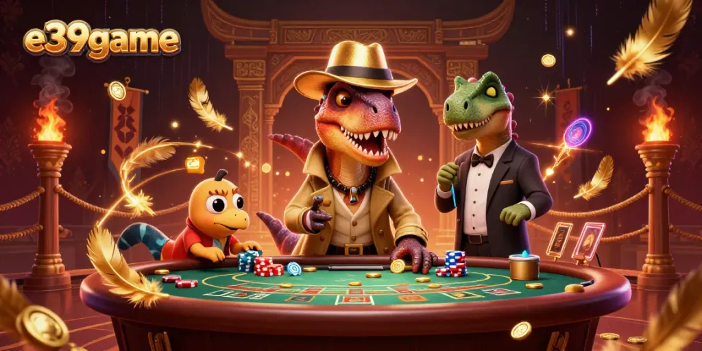 Experience thrilling gameplay at e39game with velociraptor card counters and a stegosaurus pit boss.